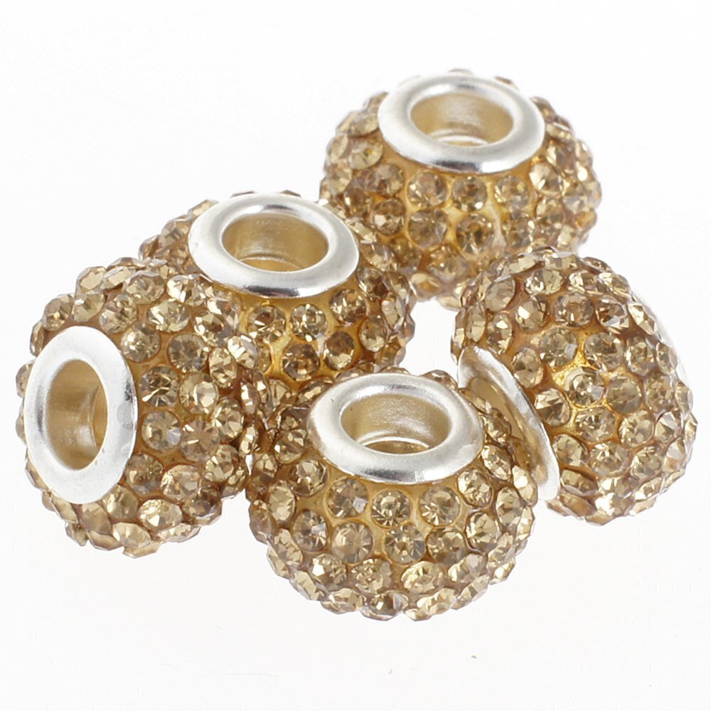 8551 Big Hole Large Crystal Charm Beads fit European Charm Bracelet 20pcs